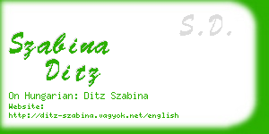 szabina ditz business card